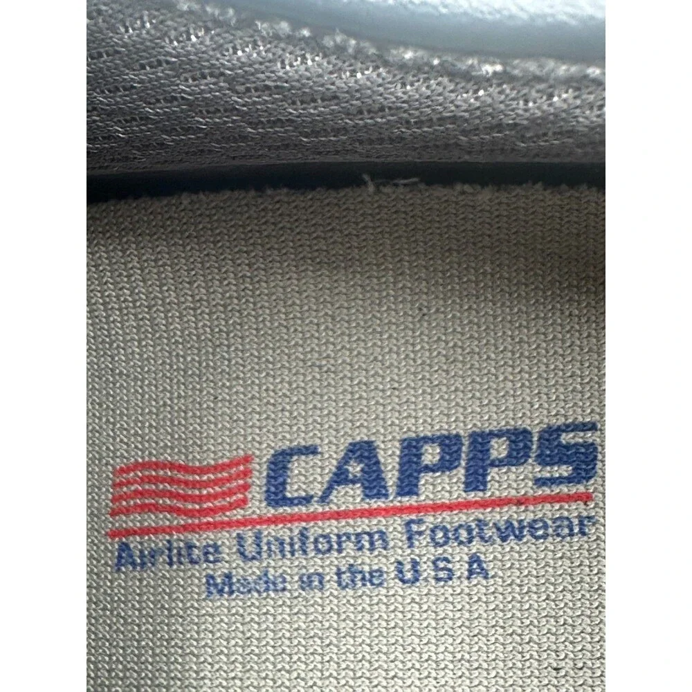 Capps  Men's Airlite 90268Uniform Footwear Black Dress Shoes Sz 9.5D Made In USA